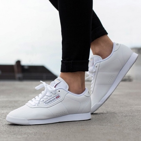 reebok white princess sneakers
